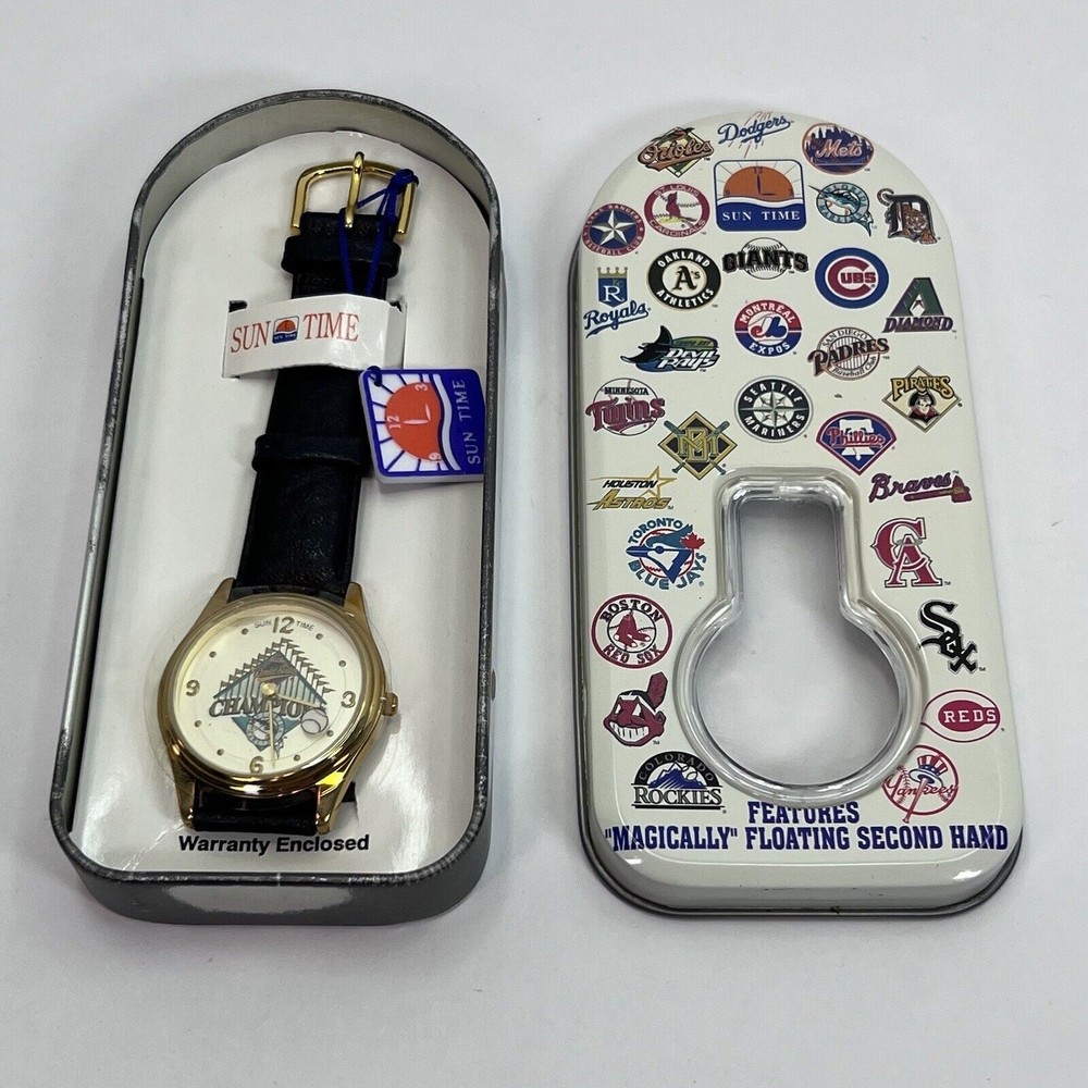 Florida Marlins Watch Vintage MLB Genuine Merchandise Sun Time 1997 Rare